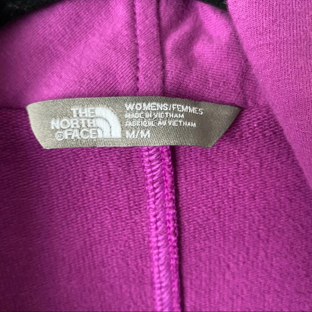 The North Face sharlet wrap sweater jacket purple asymmetrical zip medium